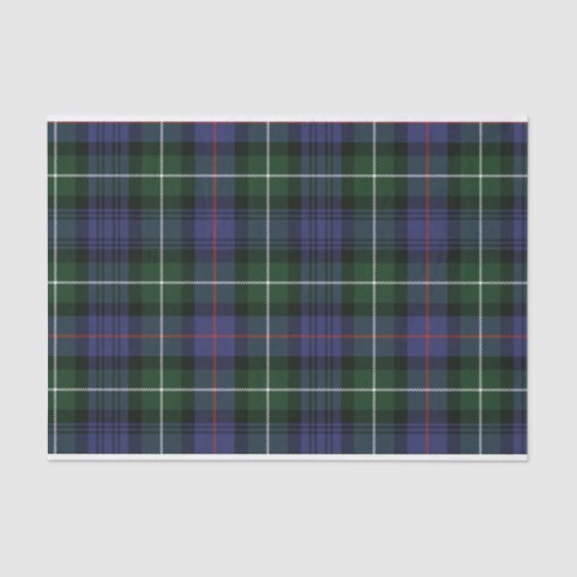 Plaid Groene Rustieke Clan Mackenzie Tartan Tissuepapier (Voorkant)