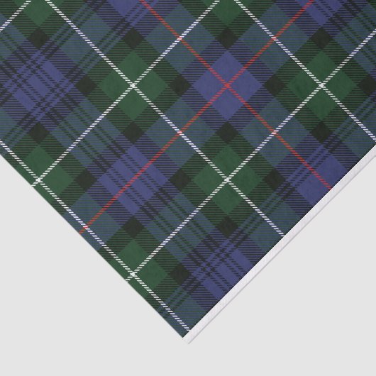 Plaid Groene Rustieke Clan Mackenzie Tartan Tissuepapier (Detail)