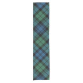 Plaid Groene Rustieke Vakantie Campbell Tartan Korte Tafelloper (Voorkant)