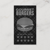 plaid hamburgers punch card klantenkaartje (Voorkant)