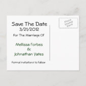 Plaid Hart Foto Opslaan van de datum Briefkaart (Achterkant)