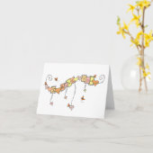 Plaid Hearts & Butterflies, ik mis je Kaart (Gele Bloem)