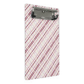 Plaid Hearts Clipboard – Whimsical Burgundy Design Mini Klembord (Schuin)