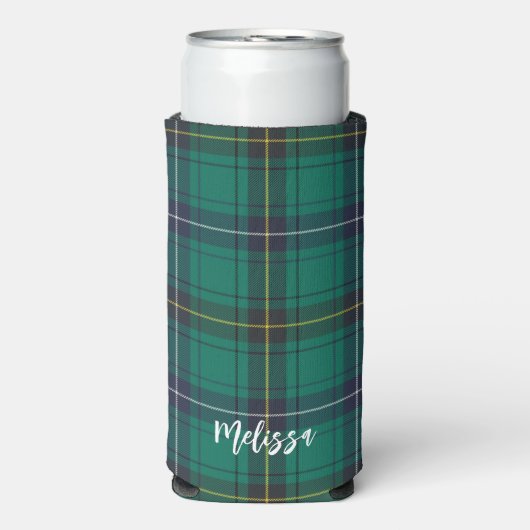 Plaid Henderson Plaid Groene Tartan Seltzer Blikjeskoeler (Seltzer Voorkant)