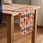 Plaid Herfst Herfstbladeren Korte Tafelloper