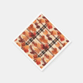Plaid Herfst Herfstbladeren Servet (Hoek)