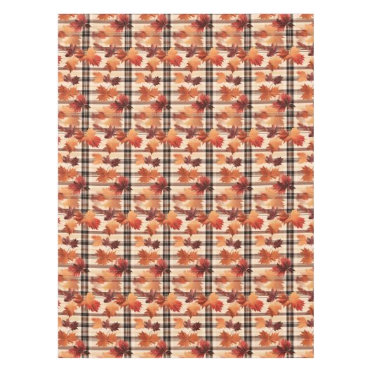 Plaid Herfst Herfstbladeren Tafelkleed (Voorkant)
