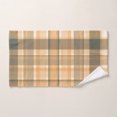 Plaid Herfst Shades Browns Sinaasappel Beige Bad Handdoek (Handdoek)