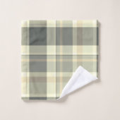 Plaid Herfst Shades Tarwe, Beige, Grijs Bad Handdoek (Wasdoekje)