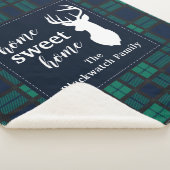 Plaid Holiday Clan Blackwatch Tartan Sherpa Deken (3/4)