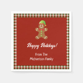 Plaid Holiday Cookie Baking Kerstmis Servet