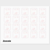 Plaid Holiday Gift Label Stickers - Hot Pink & Red (Vel)