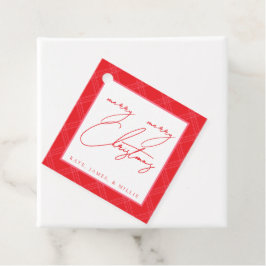 Plaid Holiday Gift Labels - Rood & Hot Pink