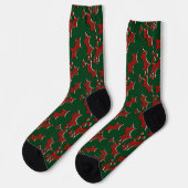 Plaid Holly en bessen Kerstmis Sokken (Links)