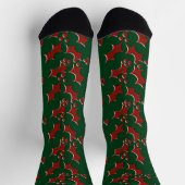 Plaid Holly en bessen Kerstmis Sokken (Top)