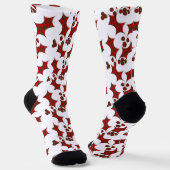 Plaid Holly en bessen Kerstmis Sokken (Gebogen)