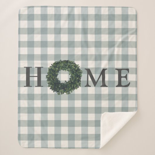 Plaid HOME Typografie Boerderij Stijlvol Trendsett Sherpa Deken (Voorkant)