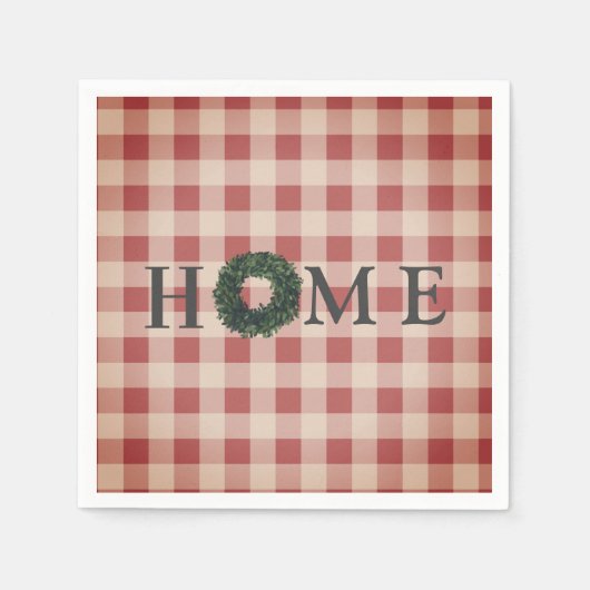 Plaid “HOME” Typografie Stijlvolle boerderij lande Servet (Voorkant)