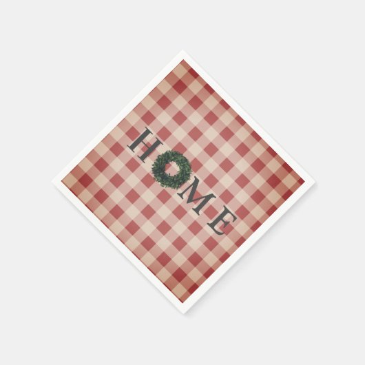 Plaid “HOME” Typografie Stijlvolle boerderij lande Servet (Hoek)