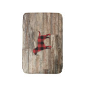 Plaid Hond Labrador Rustiek Hout Badmat (Voorkant Verticaal)