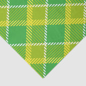 Plaid in geel en groen geometrisch patroon tissuepapier (Detail)