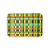 Plaid in Green, Orange & Yellow Modern Pattern Badmat (Voorkant)