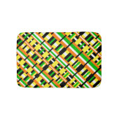 Plaid in Groen, Sinaasappel & Geel Modern Diagonal Badmat (Voorkant)
