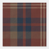 Plaid in Ruby Red and Navy Blue Behang (Voorkant)