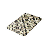 Plaid in Taupe, Tan, Zwart, Wit Modern Diagonal Badmat (Gekanteld)