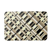 Plaid in Taupe, Tan, Zwart, Wit Modern Diagonal Badmat (Voorkant)