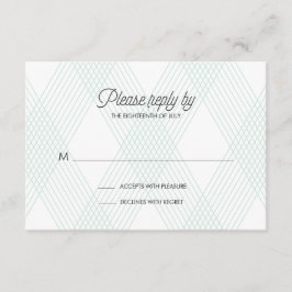Plaid-ish bruiloft RSVP Kaart