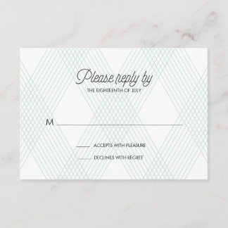 Plaid-ish bruiloft RSVP Kaart