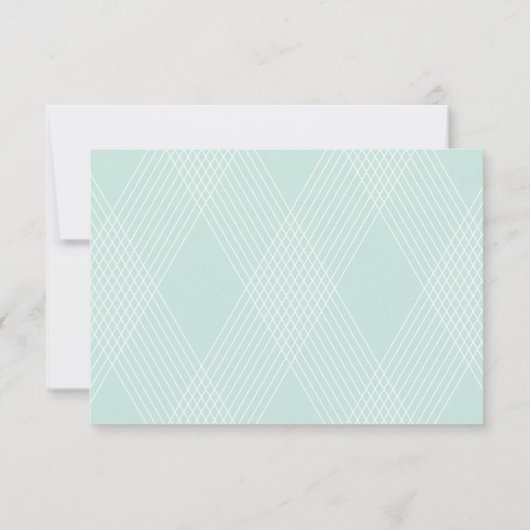 Plaid-ish bruiloft RSVP Kaart (Achterkant)