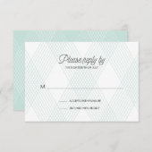 Plaid-ish bruiloft RSVP Kaart (Voorkant / Achterkant)