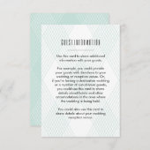 Plaid-ish Gastinformatie Kaart invoegen (Voorkant / Achterkant)