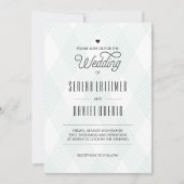 Plaid-ish moderne bruiloft uitnodigingen (Voorkant)