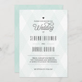 Plaid-ish moderne bruiloft uitnodigingen (Voorkant / Achterkant)