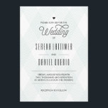 Plaid-ish moderne bruiloft uitnodigingen<br><div class="desc">De moderne typografische huwelijksuitnodigingen uit het midden van de eeuw hebben een eenvoudige,  plaid-achtige achtergrond in een licht,  minty aqua en wit plus chique,  schoon type.</div>