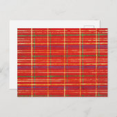 Plaid Japans houtsnede Textiel Briefkaart (Voorkant / Achterkant)