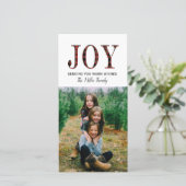 Plaid Joy Vakantiefotokaarten (4x8) Feestdagenkaart (Staand voorkant)