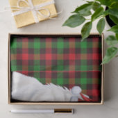 Plaid Kerst Amerikaanse Eskimo Dog Holiday Tissuepapier (Geschenk)