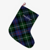 Plaid Kerst Feestdagen MacKenzie Tartan Grote Kerstsok (Voorkant (Hangend))
