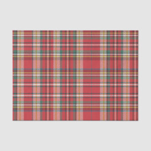 Plaid Kerst Feestdagen Rood Check Rustiek Tissuepapier