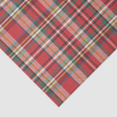 Plaid Kerst Feestdagen Rood Check Rustiek Tissuepapier (Detail)