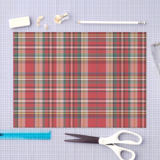 Plaid Kerst Feestdagen Rood Check Rustiek Tissuepapier (Craft)