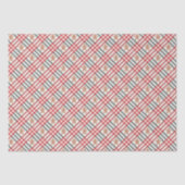 Plaid Kerst Gingerbread Rood Groen Tissuepapier (Voorkant)