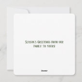 Plaid Kerst Kaart Cream Bruin Rood (Achterkant)