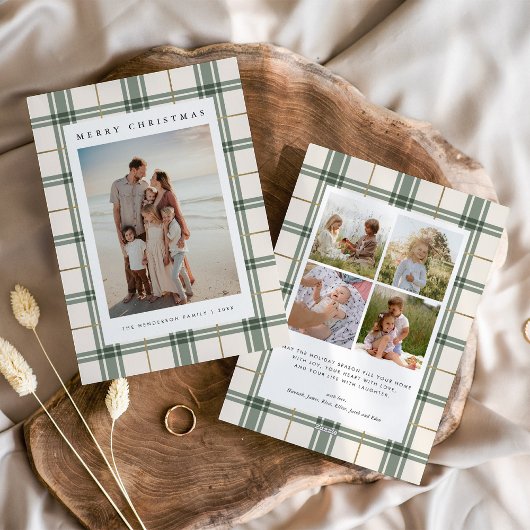 Plaid kerst Kaart met foto