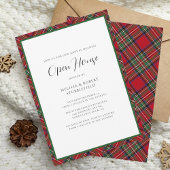 Plaid Kerst Open Huis Stewart Tartan Party Kaart
