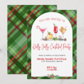 Plaid Kerst Party Vakantie Cocktail Werk Party Kaart (Voorkant / Achterkant)